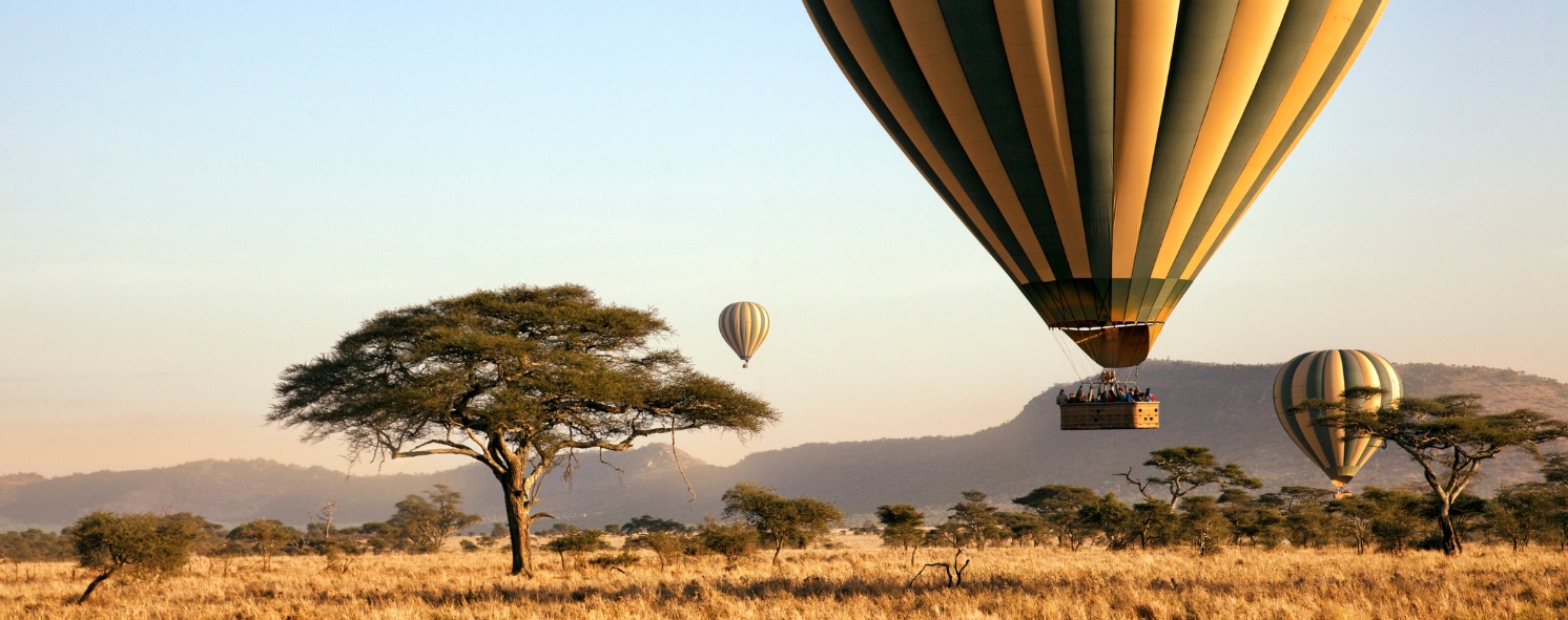 African safari hot air balloon